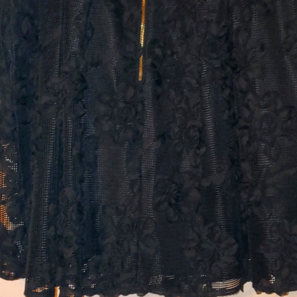 Lace and floral skirt